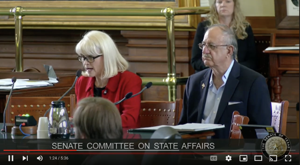 WATCH Harris County GOP Chair Cindy Siegel Testifies To Texas Senate